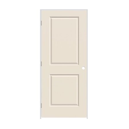 CODEL DOORS 30" x 80" x 1-3/8" Primed 2-Panel Carrera Molded Solid Core 7-1/4" RH Prehung Door w/Stn Nickel Hngs 2668MSCCARRH15714